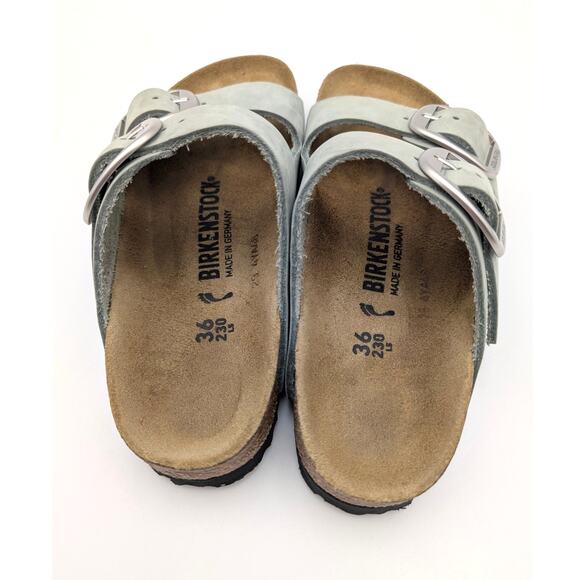 Birkenstock Arizona Big Buckle Nubuck Women's Sandals Sandcastle Size US5 EU36 - Picture 5 of 12